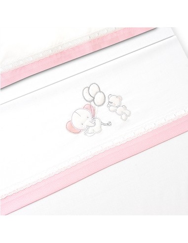 Triptico Coche Oso Elefante Globos Bco/Rosa