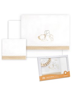 Triptico Coche Oso Elefante Globos Bco/Beig