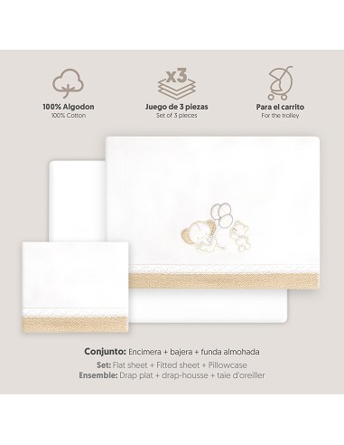 Triptico Coche Oso Elefante Globos Bco/Beig