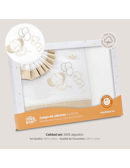 Triptico Coche Oso Elefante Globos Bco/Beig