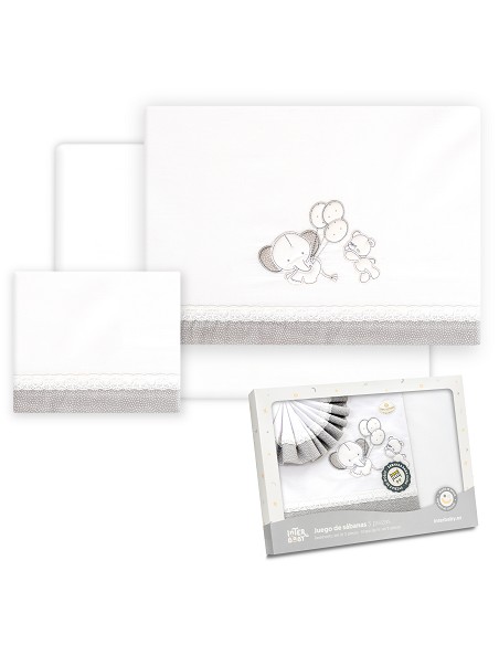 Triptico Coche Oso Elefante Globos Bco/Gris