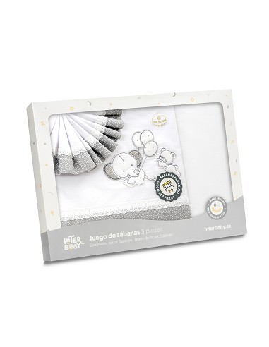 Triptico Coche Oso Elefante Globos Bco/Gris