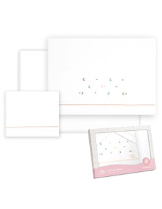 Triptico Coche Estrella Luna Multicolor Bco/Rosa