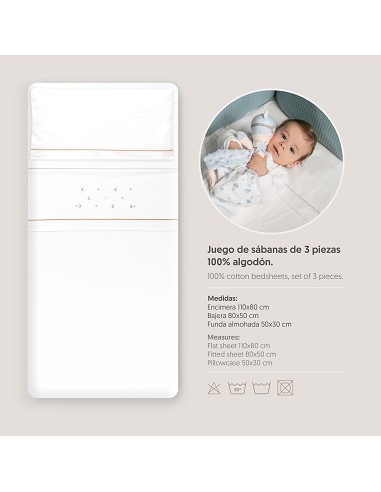 Triptico Coche Estrella Luna Multicolor Bco/Beig