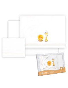 Triptico Coche Leon Jirafa Pajarito Blanco