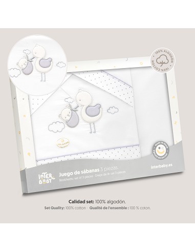 Triptico Coche Cigueña Oso Bco/Gris