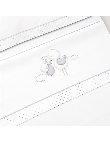 Triptico Coche Cigueña Oso Bco/Gris