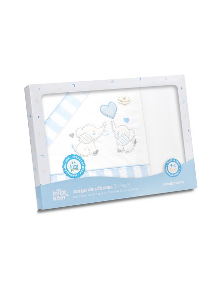 Triptico Coche Parejita Elefante Bco/Azul