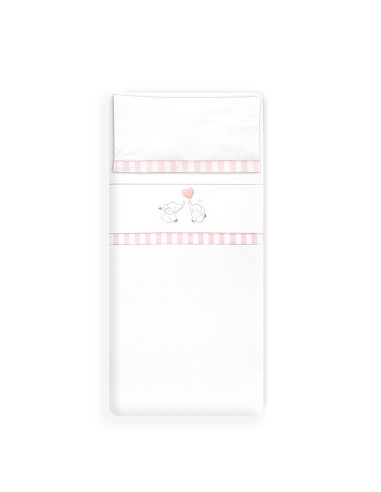 Triptico Coche Parejita Elefante Bco/Rosa