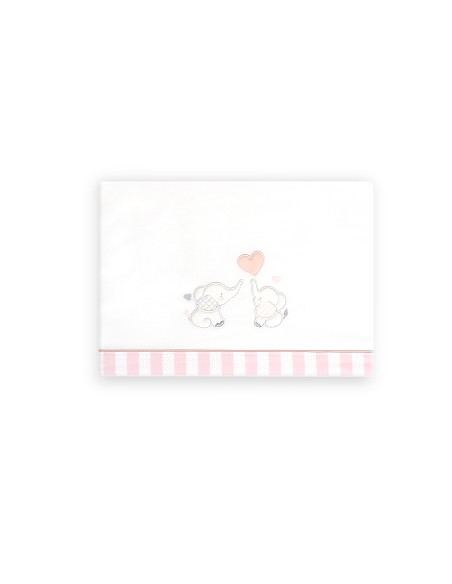 Triptico Coche Parejita Elefante Bco/Rosa