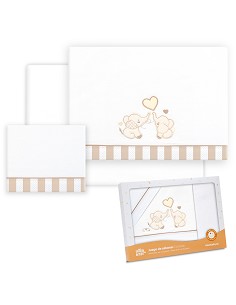 Triptico Coche Parejita Elefante Bco/Beig