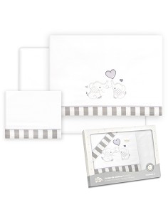 Triptico Coche Parejita Elefante Bco/Gris