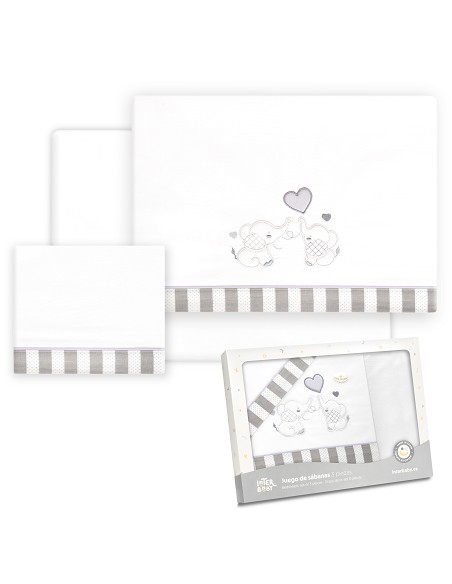 Triptico Coche Parejita Elefante Bco/Gris