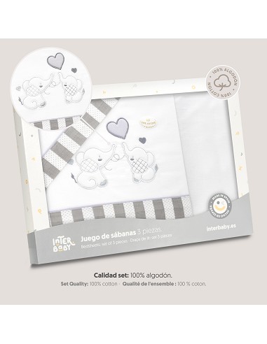 Triptico Coche Parejita Elefante Bco/Gris