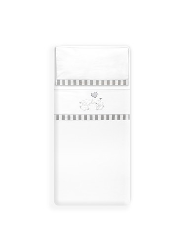 Triptico Coche Parejita Elefante Bco/Gris