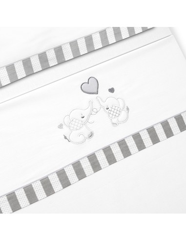 Triptico Coche Parejita Elefante Bco/Gris