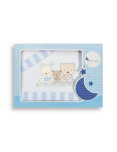 Triptico Cuna  Mod Love Bco/Azul