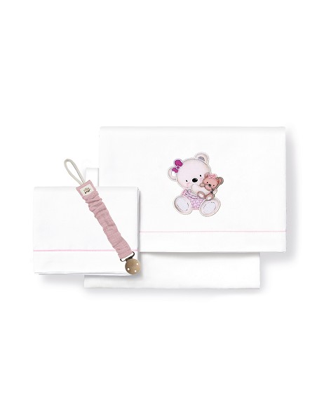 Tripticu Cuna  Mod  Osita Columpio Bco/Rosa