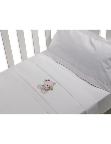 Tripticu Cuna  Mod  Osita Columpio Bco/Rosa