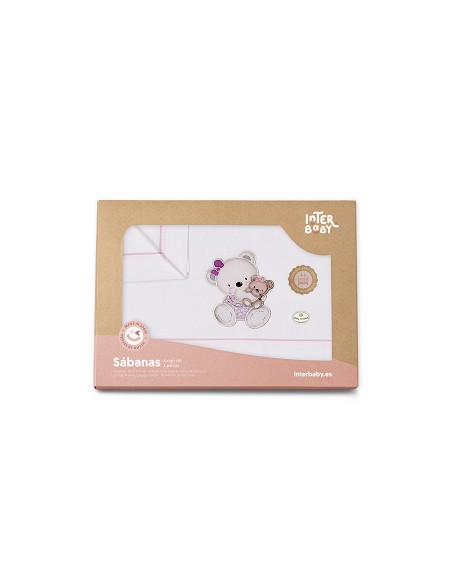 Tripticu Cuna  Mod  Osita Columpio Bco/Rosa