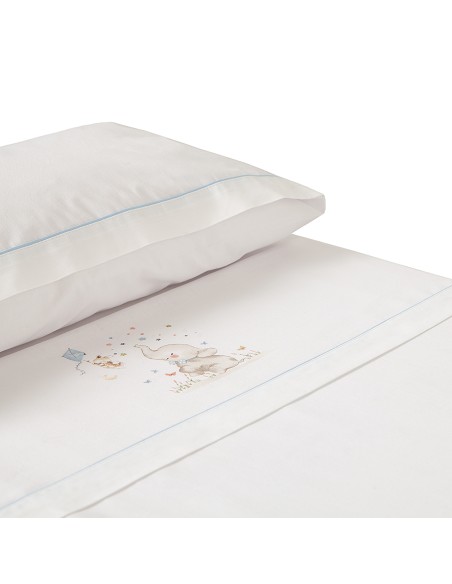 Triptico Cuna  Mod Elefante Bco/Azul