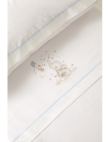 Triptico Cuna  Mod Elefante Bco/Azul