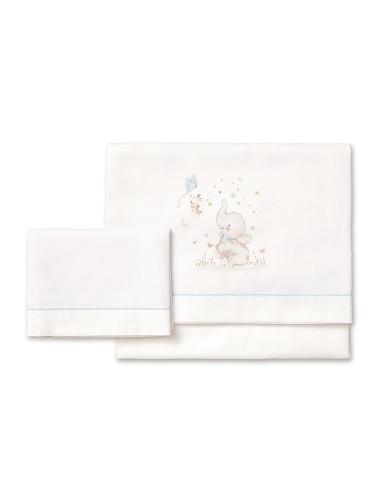 Triptico Cuna  Mod Elefante Bco/Azul