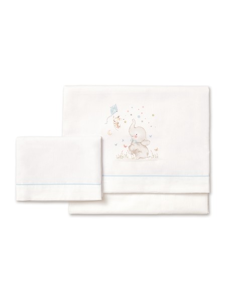 Triptico Cuna  Mod Elefante Bco/Azul