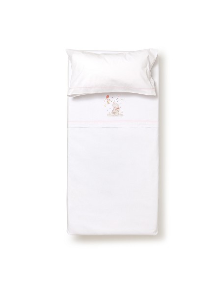 Triptico Cuna  Mod Elefante Bco/Rosa