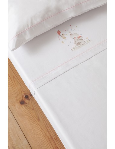 Triptico Cuna  Mod Elefante Bco/Rosa