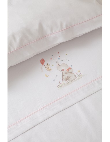 Triptico Cuna  Mod Elefante Bco/Rosa