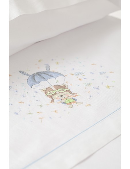 Triptico Cuna  Mod Paracaidas Bco/Azul