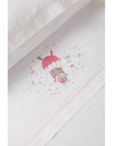 Triptico Cuna  Mod Paracaidas Bco/Rosa