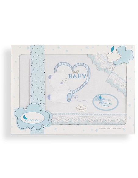 Triptico Cuna  Mod Baby Bco/Azul