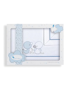 Triptico Cuna  Mod Patitos Bco/Azul