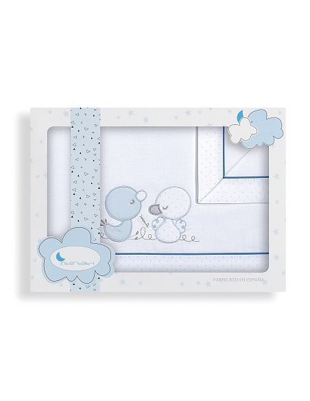 Triptico Cuna  Mod Patitos Bco/Azul