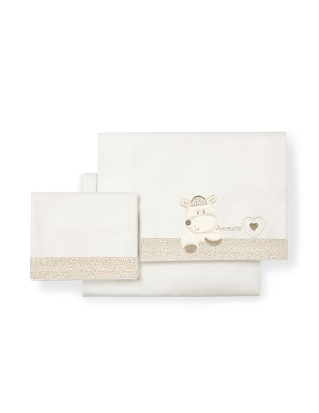 Triptico Cuna  Mod  Corazon Amoroso Beig