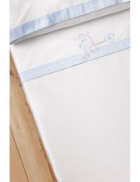 Triptico Cuna  Mod  Corazon Amoroso Bco/Azul