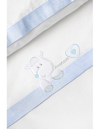 Triptico Cuna  Mod  Corazon Amoroso Bco/Azul