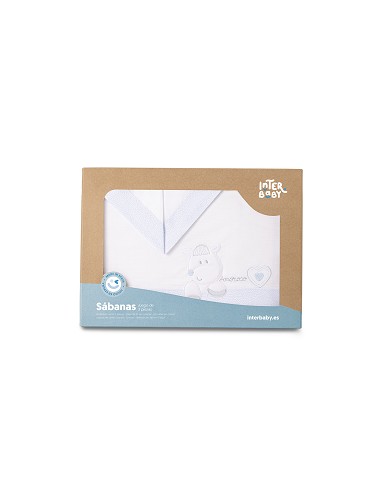 Triptico Cuna  Mod  Corazon Amoroso Bco/Azul