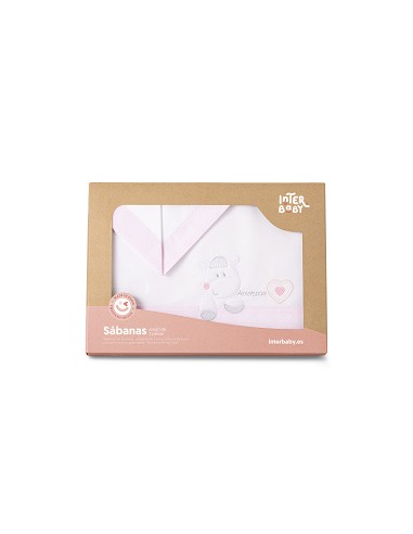 Triptico Cuna  Mod  Corazon Amoroso Bco/Rosa