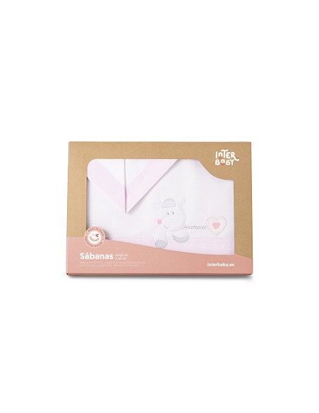 Triptico Cuna  Mod  Corazon Amoroso Bco/Rosa
