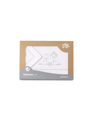 Triptico Cuna  Mod Mon Petit Bco/Gris