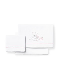 Triptico Cuna  Mod Honey Bear Bco/Rosa