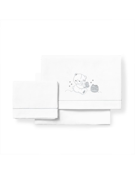 Triptico Cuna  Mod Honey Bear Bco/Gris