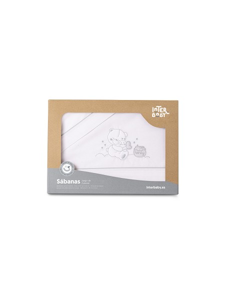 Triptico Cuna  Mod Honey Bear Bco/Gris