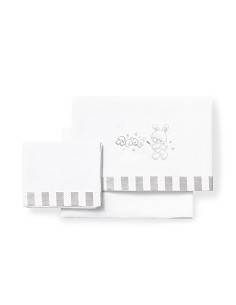 Triptico Cuna  Mod Rabit Bebe Bco/Gris