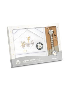 Triptico Cuna  Mod Acuarela Bco/Gris 2