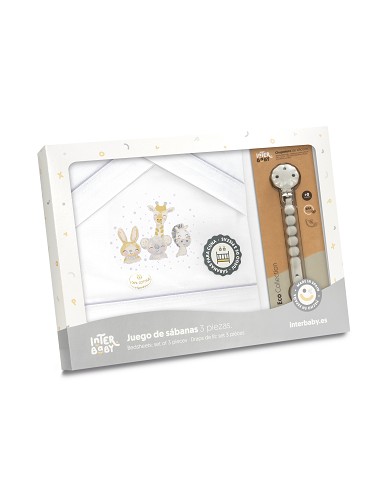 Triptico Cuna  Mod Acuarela Bco/Gris