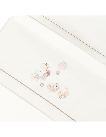 Triptico Cuna Mod Jirafa Bicicleta+Broche Beig